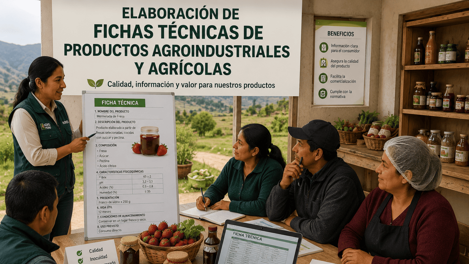 ELABORACIÓN DE FICHAS TÉCNICAS DE PRODUCTOS AGROINDUSTRIALES Y AGRÍCOLAS